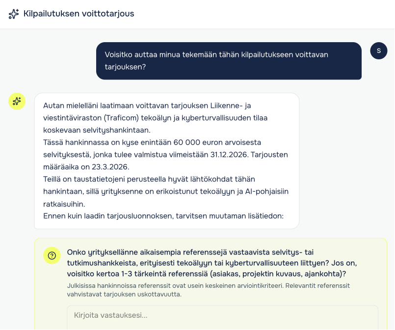 Haavi helps you create a winning bid