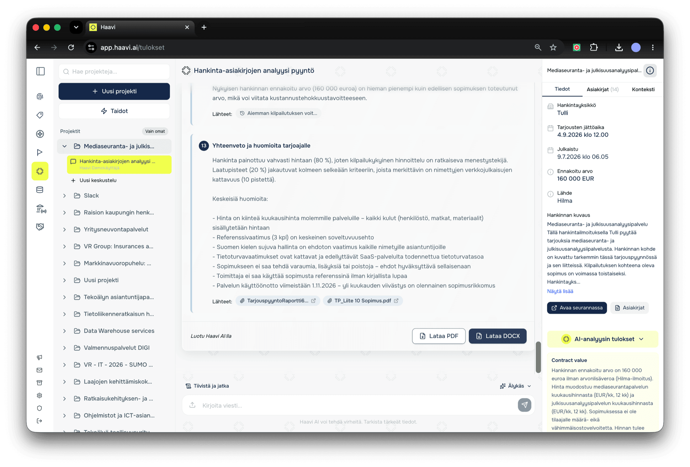 Haavi helps you create a winning bid